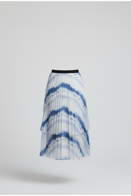 Jupe Longue Plissée Imprimée Fluide Chic