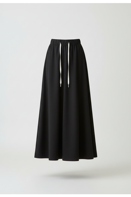 Jupe Longue Noire Fluide Décontractée