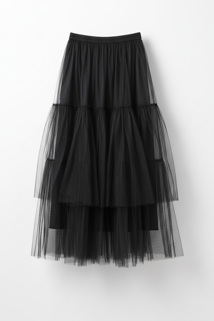 Jupe Longue Rose Perles Élégante