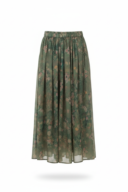 Jupe Longue Imprimé Floral Fluide Bohème