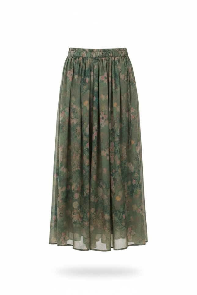 Jupe Longue Imprimé Floral Fluide Bohème