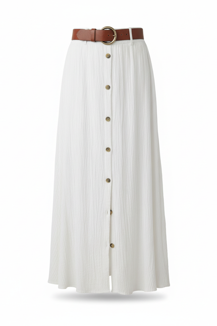 Jupe Longue Droite En Lin