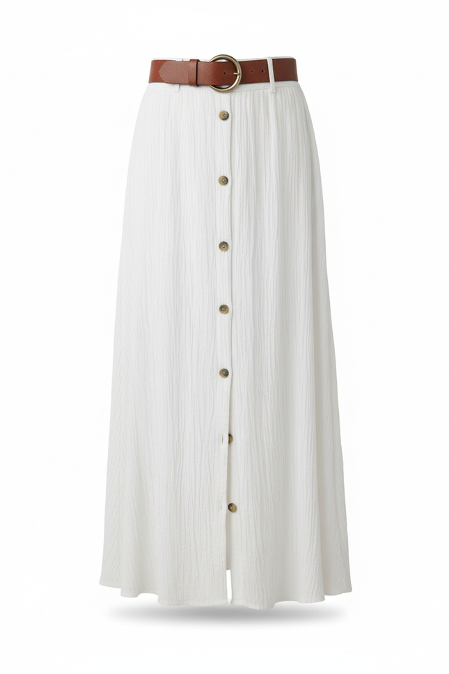 Jupe Longue Droite En Lin