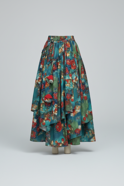 Jupe Longue Florale Superposée Bohème