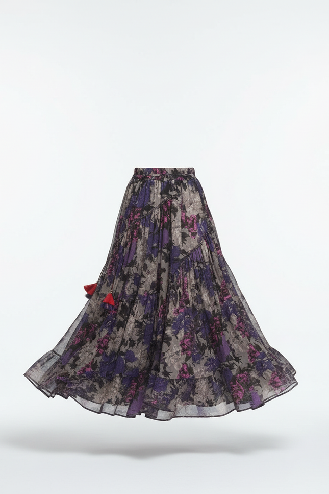 Jupe Longue Imprimée Florale Bohème