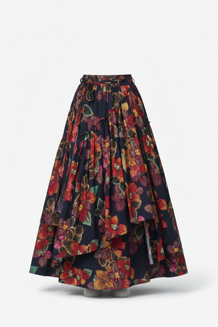 Jupe Longue Florale Fluide Vintage