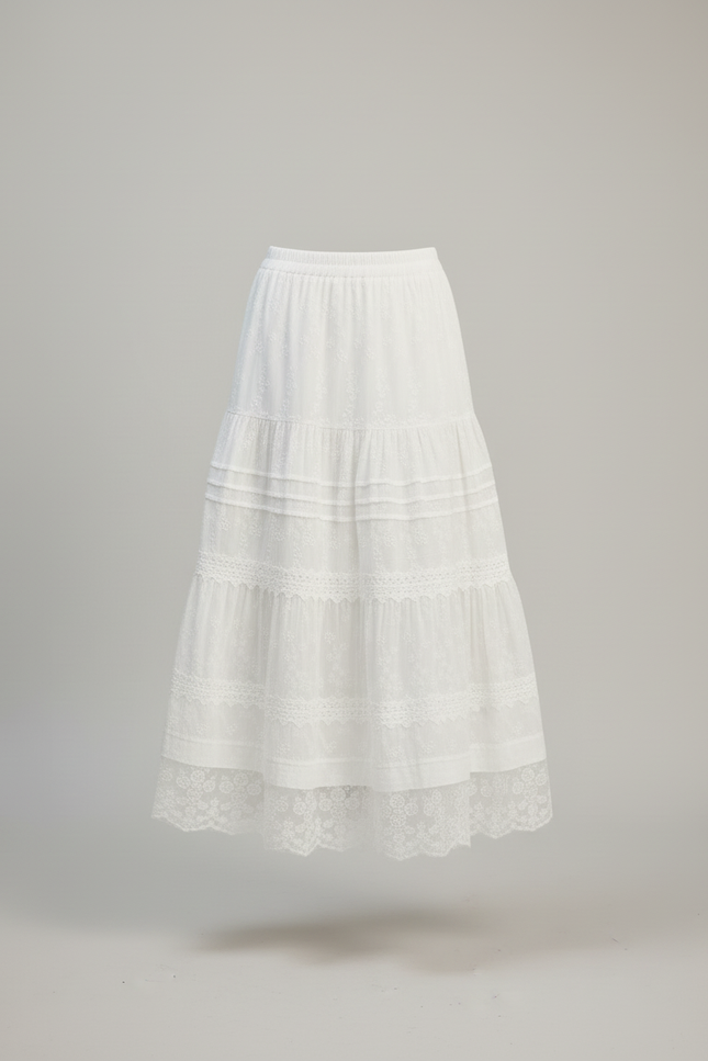 Jupe Longue Blanche Broderie Anglaise