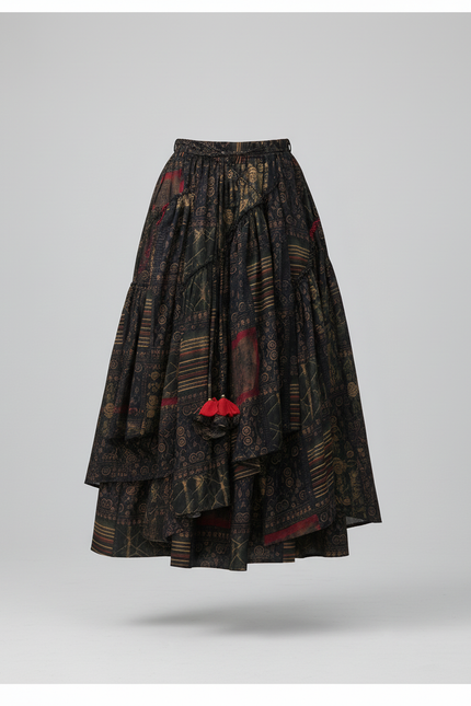 Jupe Longue Florale Irrégulière Bohème