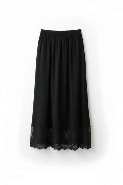 Jupe Longue Noire Maille