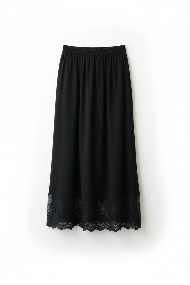 Jupe Longue Noire Maille