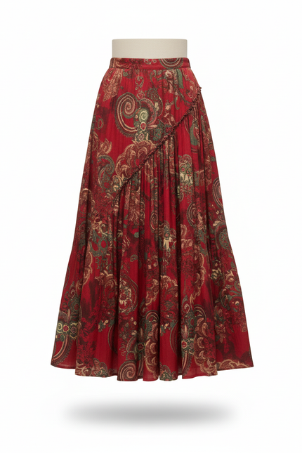 Jupe Longue Imprimée Fluide Bohème