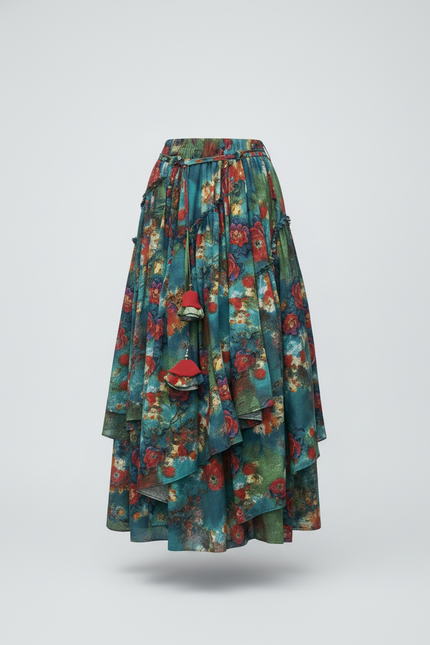 Jupe Longue Fleurie Bohème Fluide