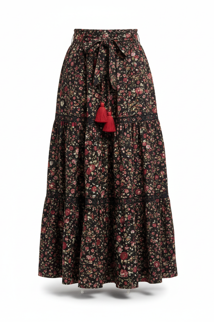 Jupe Longue Florale Asymétrique Bohème Mode