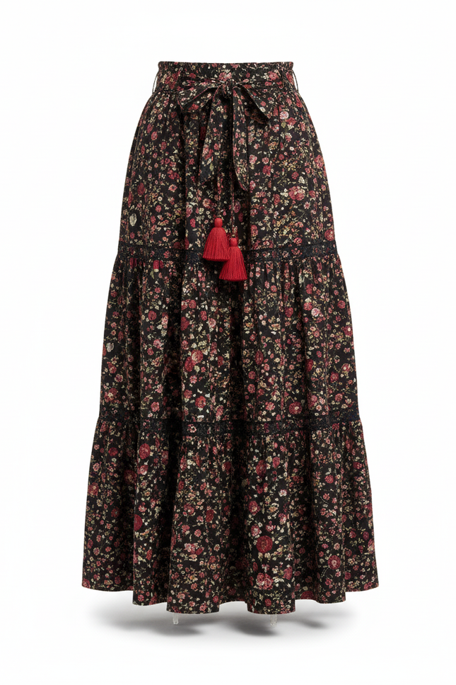 Jupe Longue Florale Asymétrique Bohème Mode