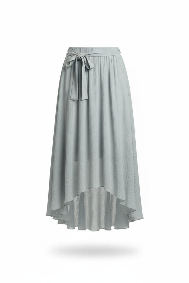 Jupe Longue Bleu Clair Irrégulière Fluide