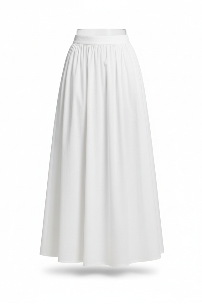 Jupe Longue Popeline Blanche