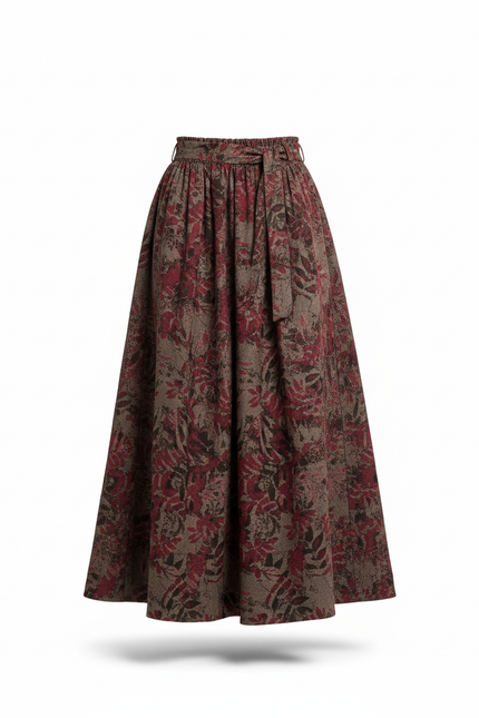Jupe Longue Imprimée Florale Fluide
