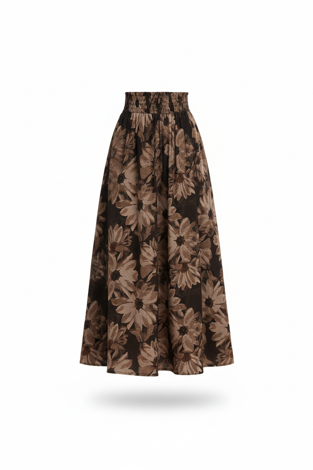 Jupe Longue Florale Taille Haute Bohème