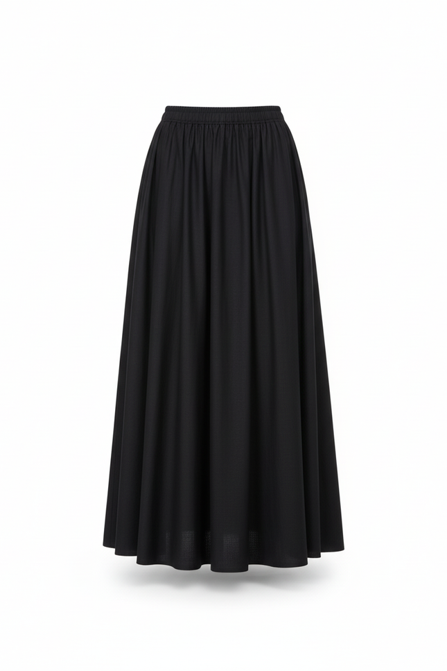 Jupe Longue Noire Ample Élégante