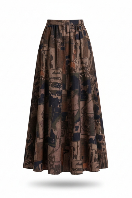 Jupe Longue Imprimée Vintage Bohème
