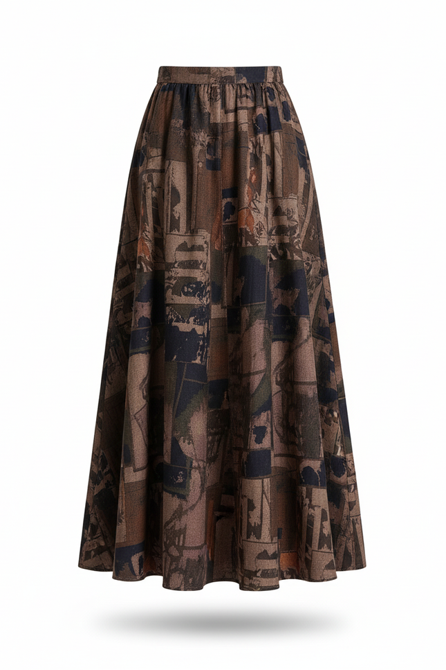 Jupe Longue Imprimée Vintage Bohème