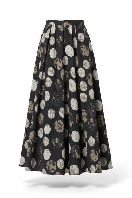 Jupe Longue Imprimée Fluide Vintage