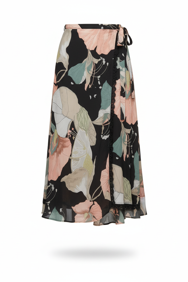 Jupe Longue Croisée Devant