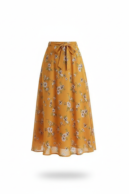 Jupe Longue Jaune Et Blanche