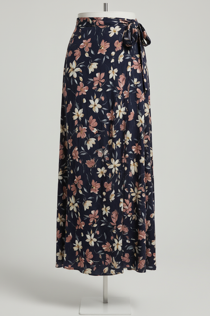 Jupe Portefeuille Longue Lin