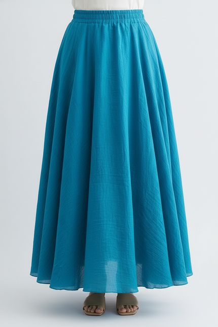 Jupe Longue Bleu Turquoise Fluide Bohème