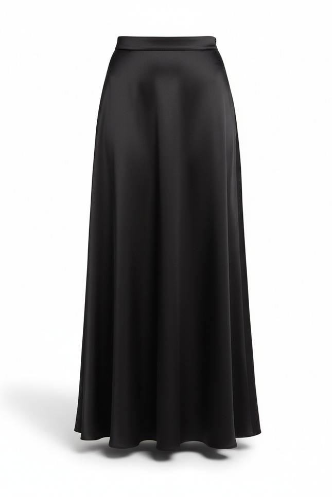 Jupe Longue Satinée Fluide Élégante Chic