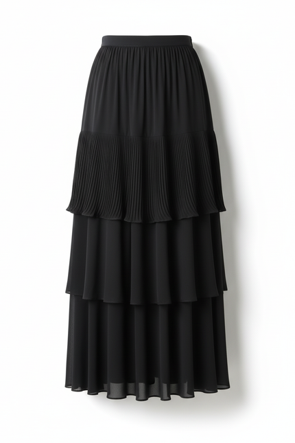 Jupe Longue Dorée Satinée Fluide