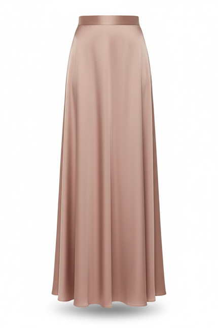 Jupe Longue Rose Satinée Élégante