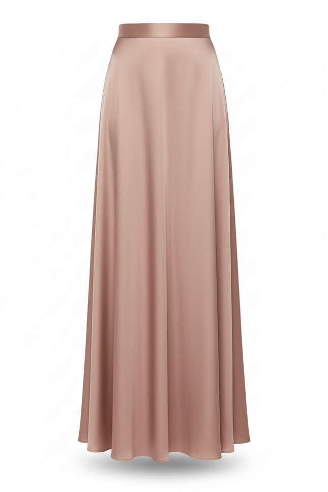 Jupe Longue Rose Satinée Élégante