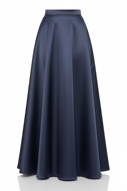 Jupe Longue Satinée Fluide Élégante Femme