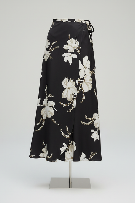 Jupe Longue Portefeuille Fleurie Fluide