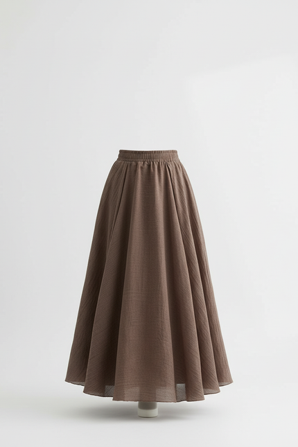 Jupe Trapèze Longue Taille Haute