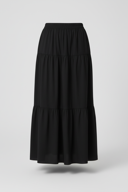 Jupe Longue Noire Fluide Bohème