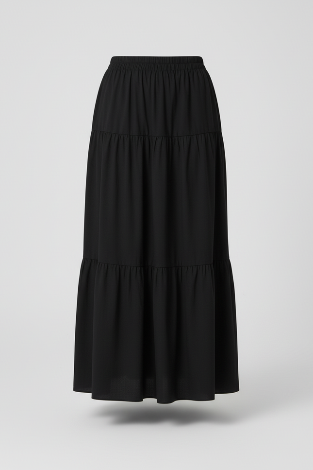 Jupe Longue Noire Fluide Bohème