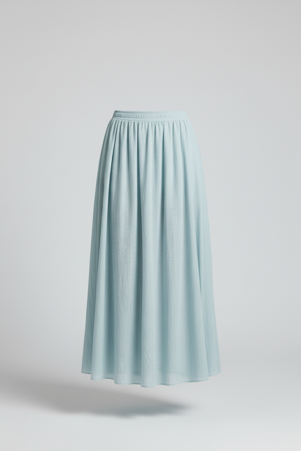 Jupe Longue Bleu Clair Fluide Bohème