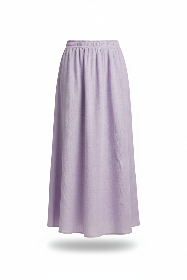 Jupe Longue Lavande Lin Coton Bohème