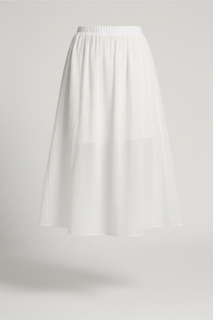 Jupe Longue Blanche Coton Fluide