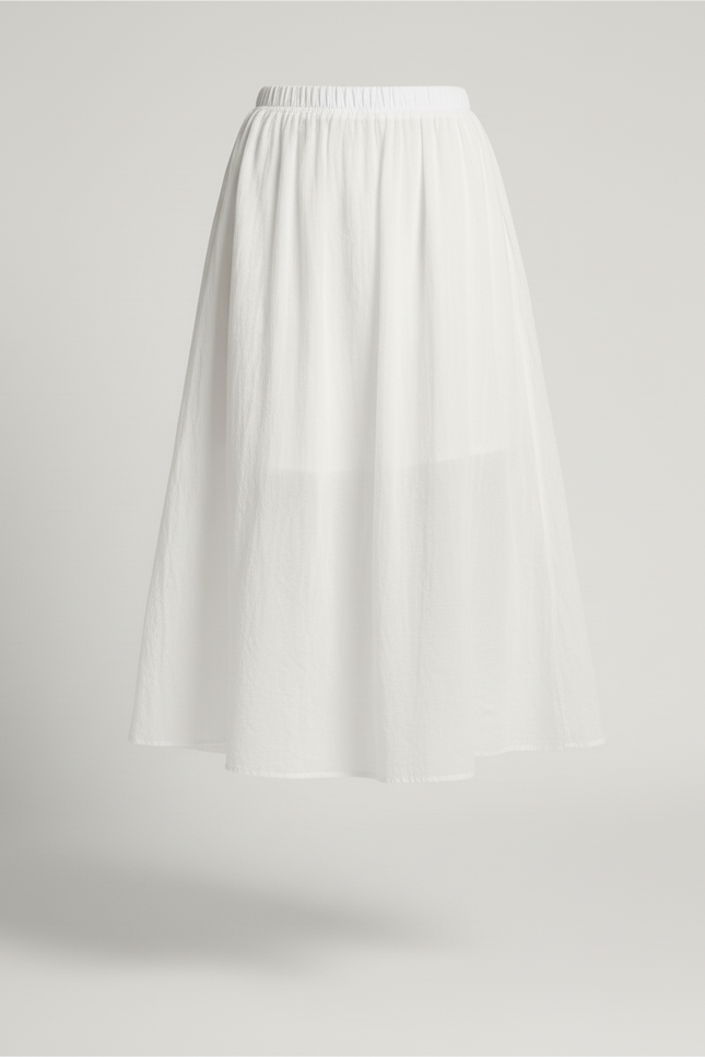 Jupe Longue Blanche Coton Fluide