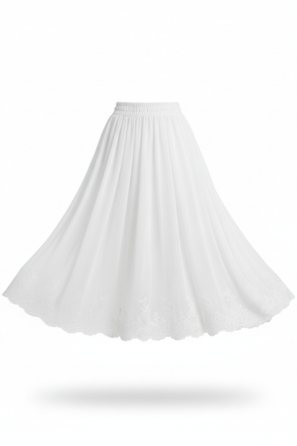 Jupe Longue Mousseline Blanche