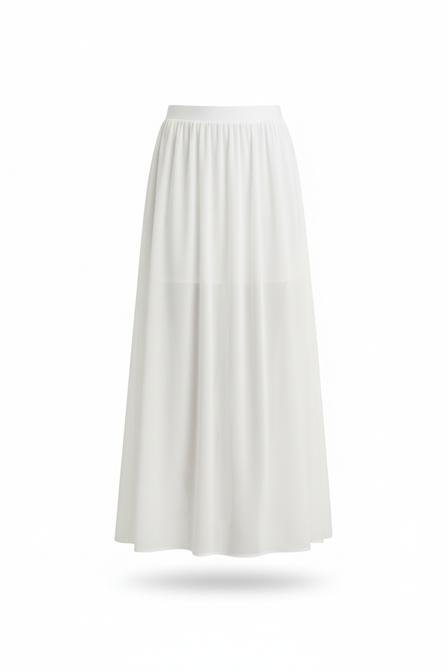 Jupe Longue Blanche Fluide Élégante Chic