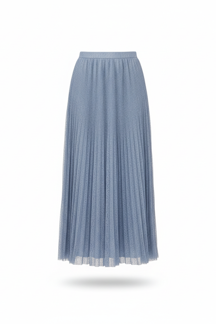 Jupe Longue Bleu Ciel Plissée