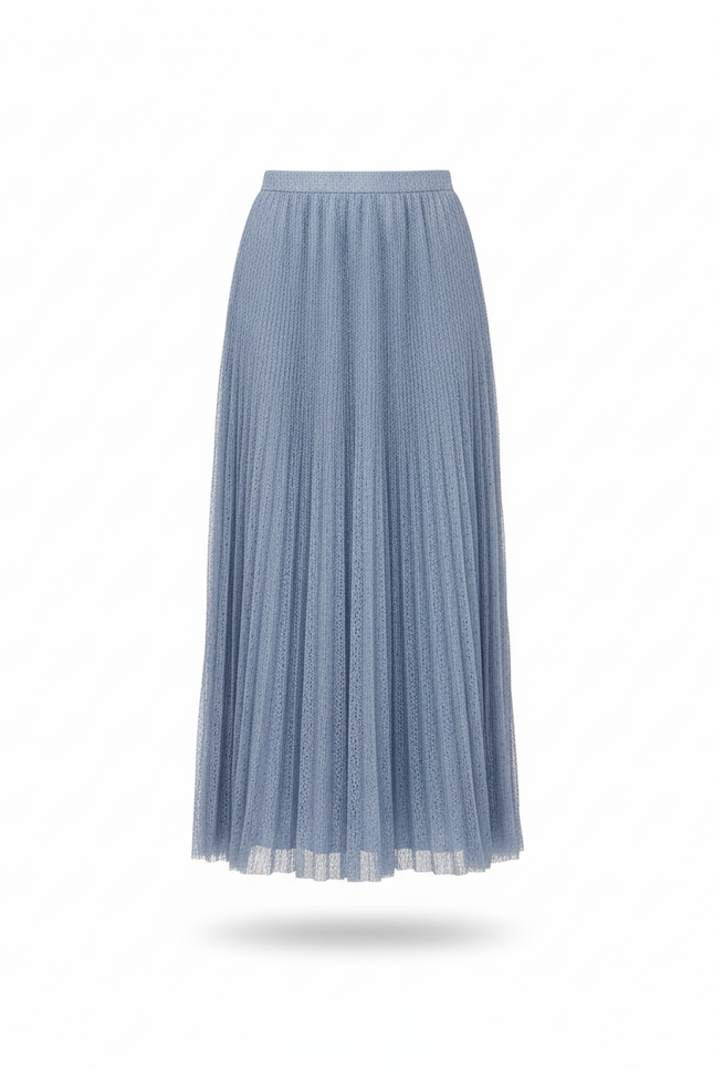 Jupe Longue Bleu Ciel Plissée