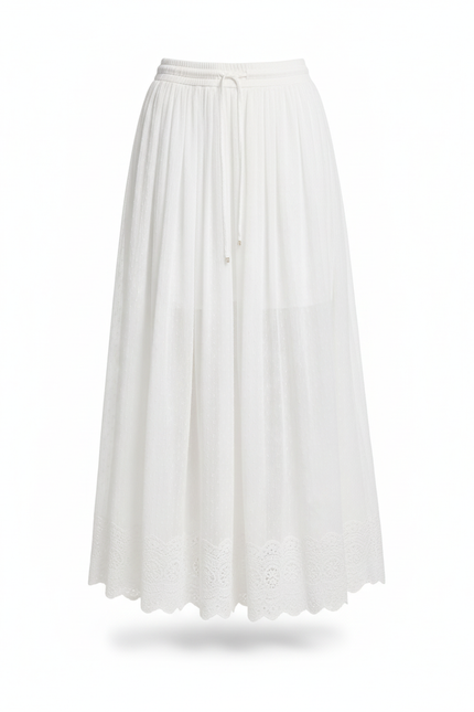 Jupe Longue Blanche Fluide Décontractée