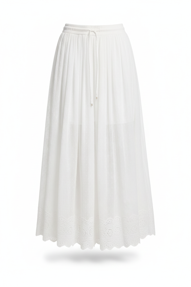 Jupe Longue Blanche Fluide Décontractée