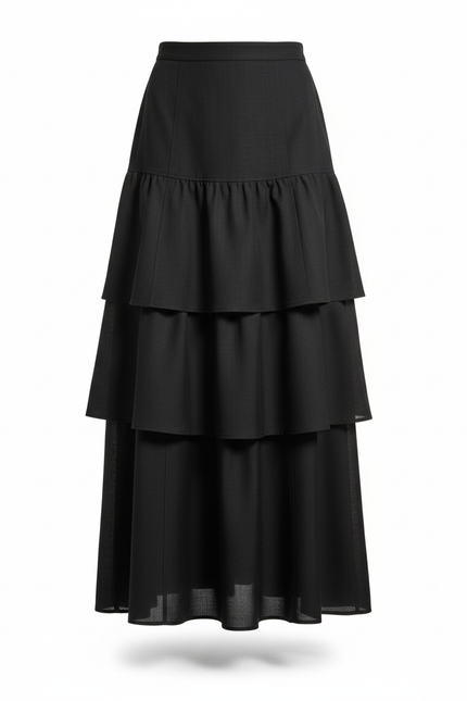 Jupe Longue Noire Sirène Élégante